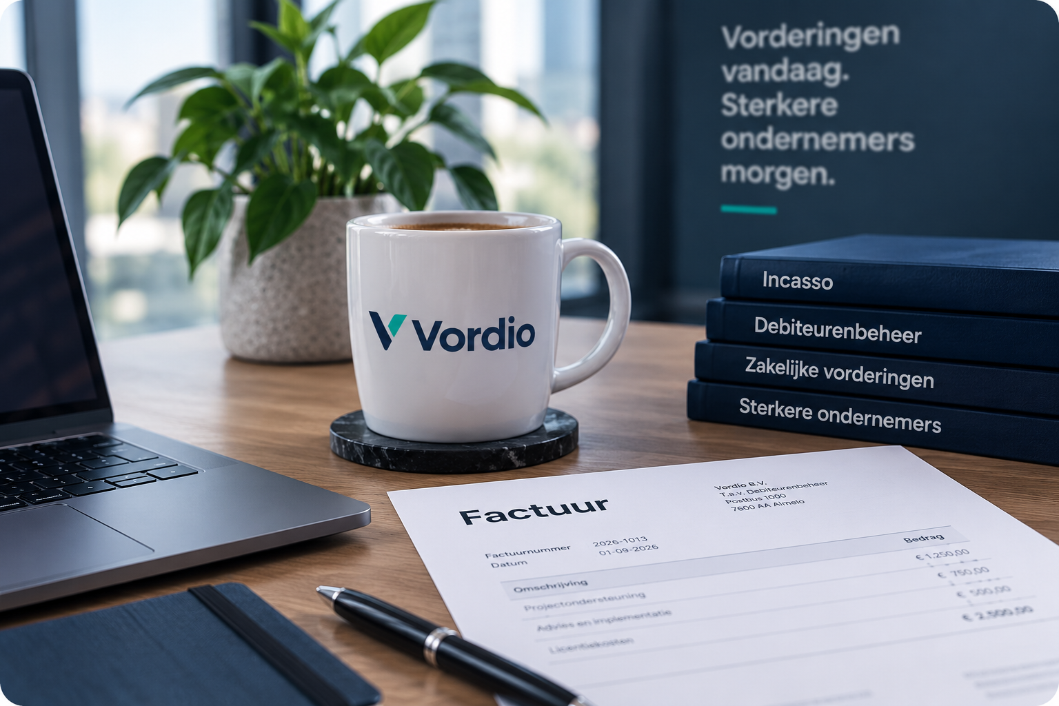Zakelijke factuur en Vordio werkplek